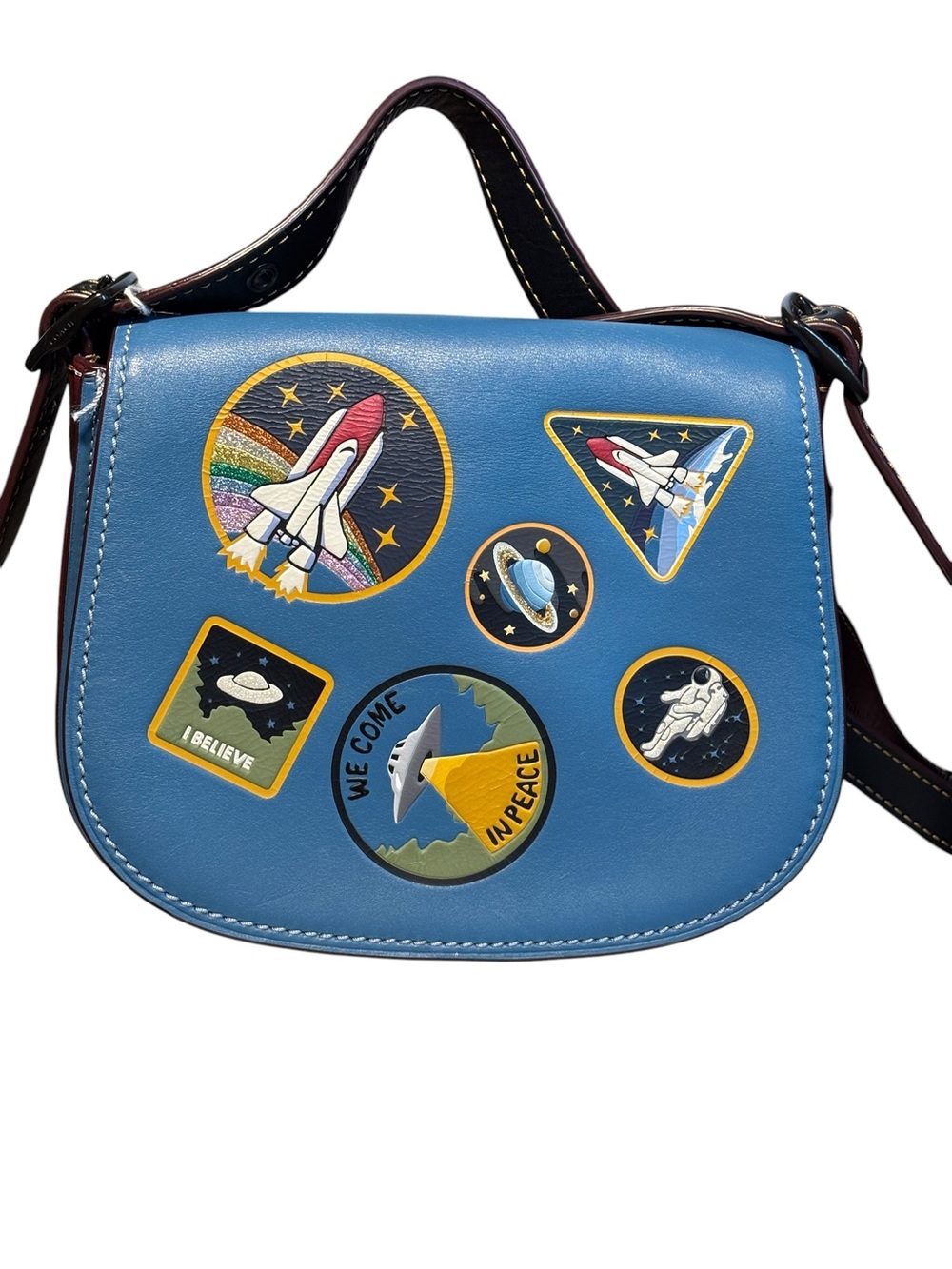 Excellent Condition Coach Saddle 23 with Space Patches- Limited Edition
